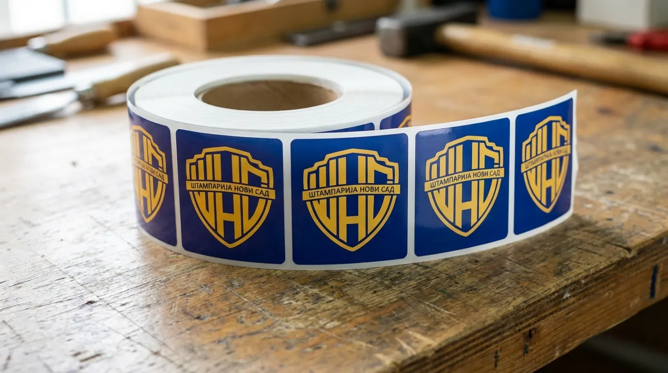 Brendiranje proizvoda i ambalaže uz Mašinsko sečenje folija nalepnice. Odlično prijanjanje na sve glatke površine.