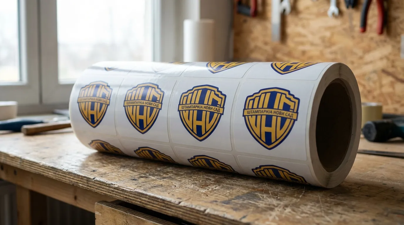 Kvalitetne PVC nalepnice: Štampanje nalepnica na muflonu. Vodootporne i otporne na UV zračenje, sečene po konturi vašeg dizajna.